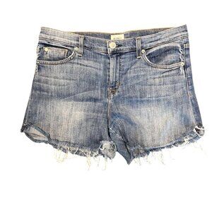 Hudson 29 Cut Off Jean Shorts Denim Blue Light Wash